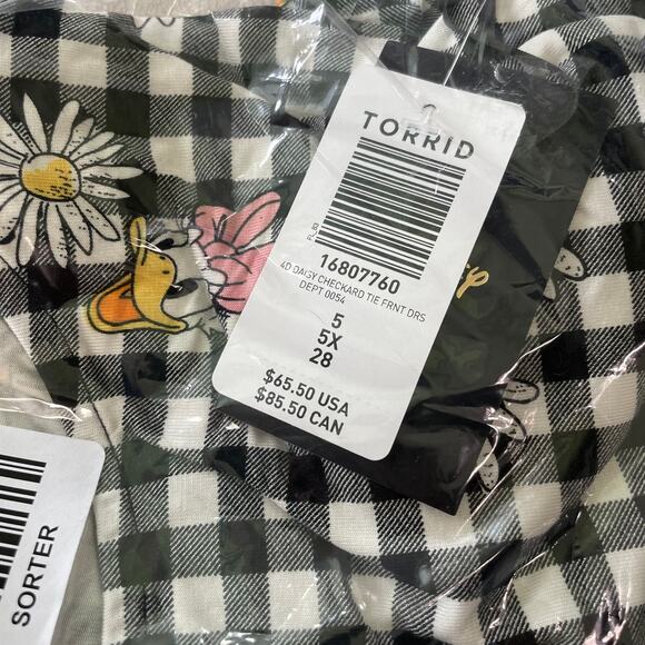Torrid NWT Disney Mickey & Friends Tie-Front Dress Super Soft Daisy Duck Size 5X - Picture 8 of 8